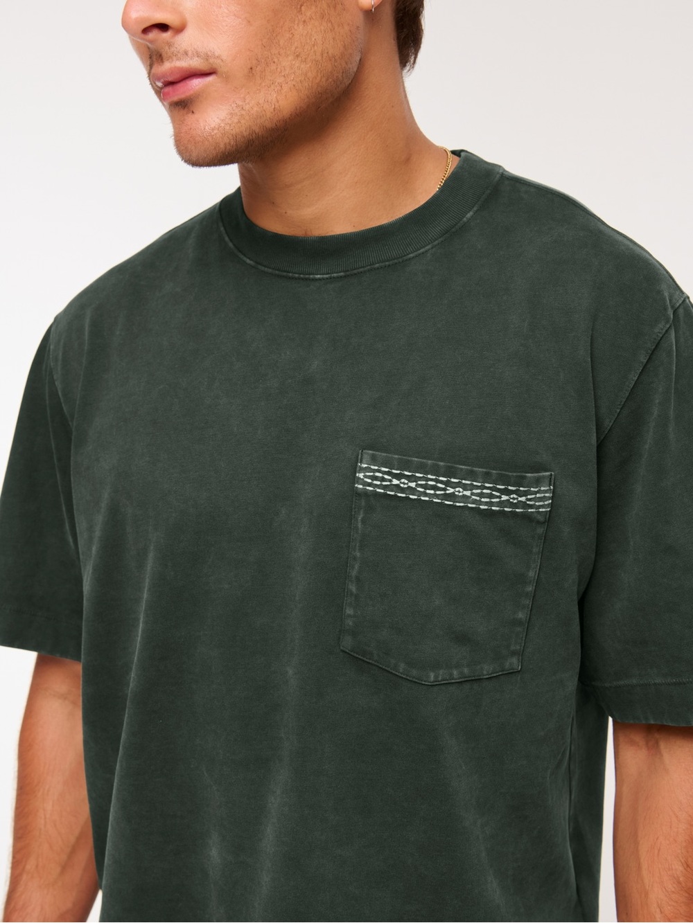 Abercrombie & Fitch Premium Heavyweight Cropped Tee